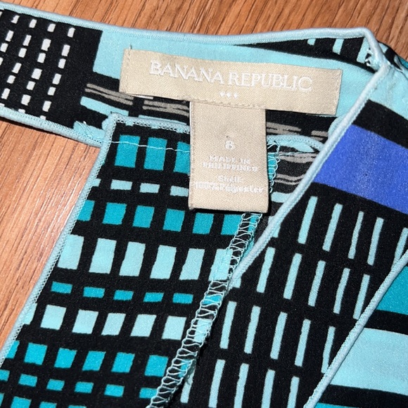 Banana Republic Block Patterned Dress Sz 8 - Picture 6 of 6